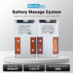 헬텍브엠에스 3s 200a bms 4s 12v 밸런스드 리튬인산철 배터리 보호장치 (전기 바이크 오토바이/드론용)