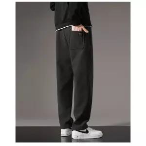 EAMT 남자 면바지 중장년 헤비 양면 폴라폴리스 일자바지 추동 기모 와이드 보온 아웃도어 팬츠 YJ4