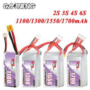 GNB 레이싱 드론용 Lipo 배터리 FPV 쿼드콥터 헬리콥터 비행기 부품 2S 3S 4S 6S 1100mAh 60C 120C