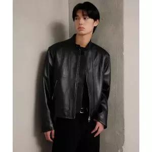 LEFTSEOUL 맨즈 램스킨 레이서 자켓 BK LMOJK51E2BK 373843