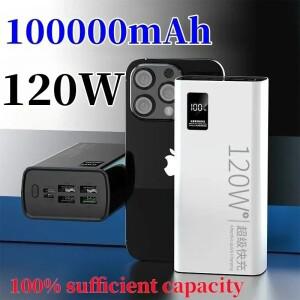 120W 초고속 충전 100000 mAh 100% 충분한 용량 apple 호환 samsung 호환 Huawei 등한 모바일 보조베터리