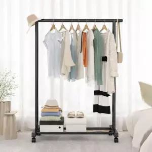 아트박스 가구느낌 도도행거 1단 800 철제 스탠드 이동식 옷걸이