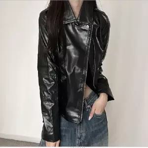 여자가죽자켓 블랙 시크 라이더자켓 버튼 지퍼 가죽자켓 바람막이 아웃도어