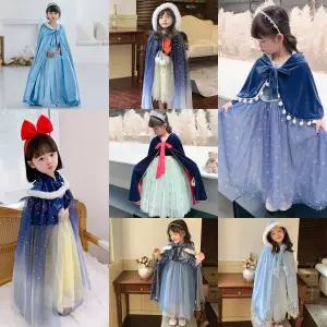 비아블리 유아 여아 공주드레스 망토 할로윈 코스튬