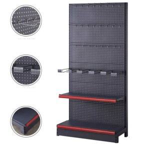 스탠드형 공구 라인타공판 흰색 타공보드 그레이 전시 92x51x164cm 물품 진열대