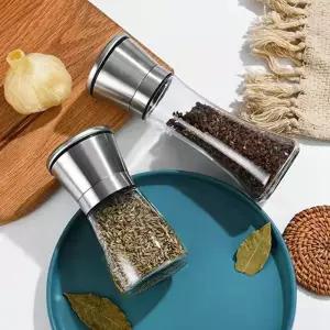 스텐그라인더 후추 소금 깨 유리 양념통 180ml 200ml 후추그라인더