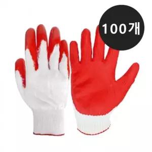 동원 반코팅 빨강 장갑 x 100켤레 목장갑 안전장갑 송원반코팅 송원베스트 안전필수품