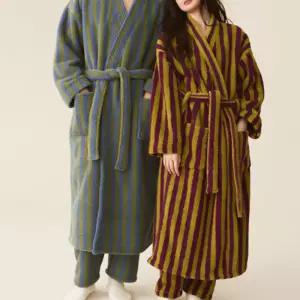 골프 극세사 목욕 샤워 가운 커플 로브 호텔 홈웨어 파자마 잠옷 여행 겨울 부드러운