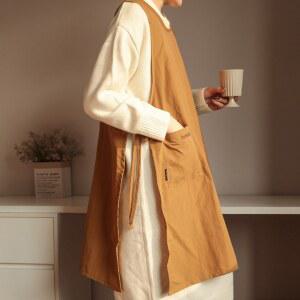 더러운 조끼 PINAFORE 작업 미용 방수 앞치마 요리 그림 여성 주방 주머니와 살롱 네일