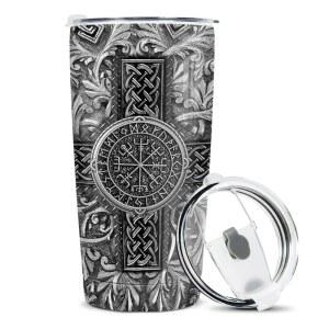 남성 아빠를 위한 위노락스 바이킹 선물 노르딕 텀블러 20온스 스테인리스 스틸 단열 커피 여행용 머그컵 아버지의 날 생일 크리스마스