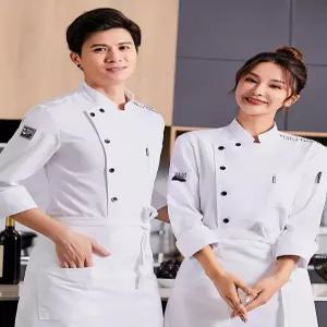 조리복 쉐프복 요리사 반팔 가운 남녀공용 한식 단체