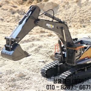 HUINA 1592 1/14 RC 굴삭기 트럭 합금 2.4G 22CH 무선 제어 자동차 엔지니어링 차량 모델 전기 남아용 14세