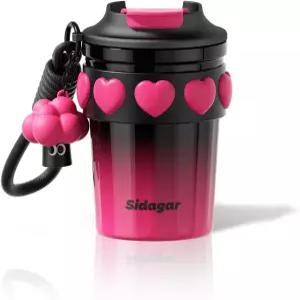 뚜껑 누수 방지 기능이 있는 SDGA+ 12 OZ 여행용 커피 머그잔 뜨겁고 차가운 스테인리스 스틸 보온 텀블러