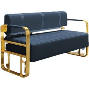 실버 120x55x73 옷가게 로비 업소용 120x55x68 팔걸이 블랙 카페 대기 철제프레임 2인용 매장 철제