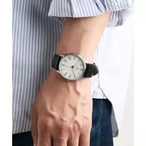 OST 달빛정원 블랙레더 남성 커플 가죽시계 OTC119V01ASB OTC119V01ASB 2816393