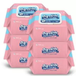 50매x6팩 2배 빅사이즈물티슈 대형물티슈 와이드물티슈 환자케어 청소티슈 위생