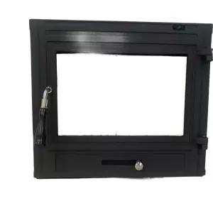 한행 난로문 펜스 더블 싱글 내열유리 퍼니스 화목난로문