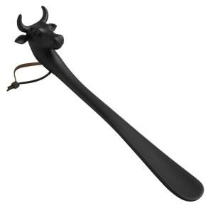 펄 + 크릭 지브스 22 u201D 롱 카우 슈혼 u2013 매트 블랙 알루미늄 장식 금속 남성용 u2019 침실 또는 입구용 수제 기능성 선물