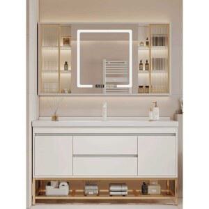 세면대 거울 수건장 호텔 스마트 세면대장 메이크업 수납장