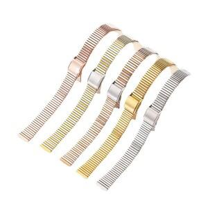 [호환품]스테인레스 스틸 메탈 x 고 가죽 시계 스트랩 10mm 여성용 소 밴드