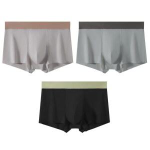 QFLIREN 울트라 소프트 100카운트 모달 남성 속옷, 신축성 및 통기성 트렁크 남성용 3팩