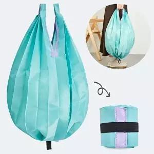 아코디언 접이식 장바구니 에코백 휴대용 주름 요술