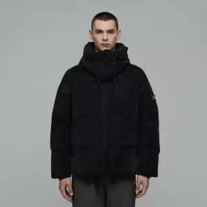 내셔널지오그래픽 N244UDW980 글 숏기장 후디 다운 점퍼 CARBON BLACK 1542911