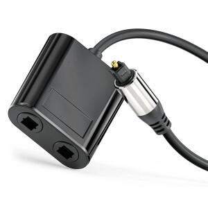 SPDIF 광학 토스링크 광섬유 오디오 스플리터  HDTV DVD 플레이어 플스호환 헤드폰용  1 수 입력-2 암 출력