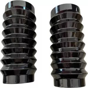 할리 소프트테일 투어링 로드 킹 일렉트라 글라이드용 블랙 포크 튜브 슬라이더 커버 세트 1996-2013