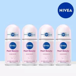 니베아 데오드란트 롤온 펄 뷰티 50ml 4개