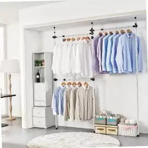 조립식 옷장 옷걸이 행거 3단 철재 W