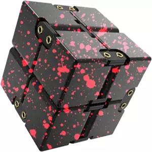 로브주크트 큐브 메탈 인피니티 알루미늄 합금 블록 손가락 연습 스트레스 해소 사무실 선물 블랙/레드