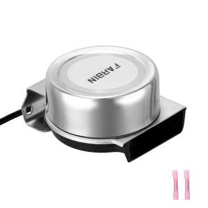 AOLYHAN 12V 마린 혼 싱글 초대형 125dB 방수 스테인리스 스틸 혼, 대부분의 자동차, 오토바이, 보트에 적합합니다