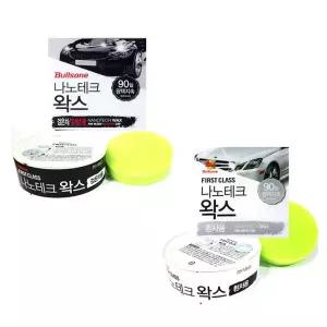 (튼튼)불스원 나노테크 왁스 300g 차량용품 자동차세차 자량관리 광택 철분제거 휠브러쉬 카샴푸 타이어 컴