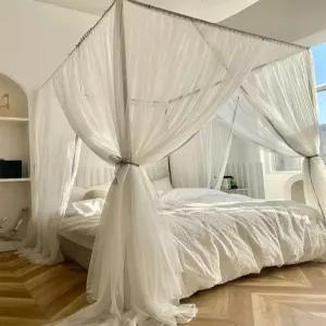 침대 캐노피 공주 천정 대형 모기장 지붕 프릴 커튼식 케노피 노르딕마을 커텐 놀이방 북유럽