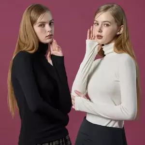 [KOLEAT][2pack] 워머골지 도톰 니트 목폴라 롱슬리브 긴팔 목티 (2colors) 이너