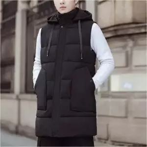 겨울 레이어드 후드 패딩조끼 남자 베스트 패딩쪼끼