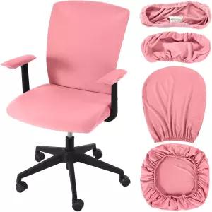 탈루 4종 사무용 의자 커버 세트 컴퓨터 범용 보호 신축성 시트 책상 팔걸이 패드 회전용 쿠션 등받이(일반