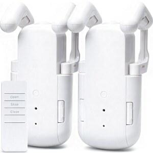 트립비안틱 자동 커튼 오프너 스마트 전동화: 침실 거실용 리모컨이 있는 2팩 헤비 듀티 20KG 로드 전기 로봇 가정용/사무실용 6개월 배터리/간호사용 WiFi 필요 없음