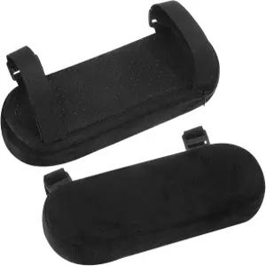 uxcell 메모리 폼 의자 팔걸이 패드 2쌍 사무실 팔 커버 스터디룸용 팔꿈치 베개(블랙)