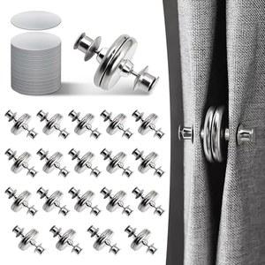 커튼 자석, 칼루오판 20쌍 자체 접착 패치로 닫힘, 자석 클립으로 빛이 새지 않도록 방지, 가정용 침실 욕실 사무실 커튼은 커튼을 닫아 두세요