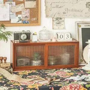 엔틱 그릇장 미니 옛날 찬장 유리