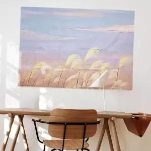 벽인테리어 가리개 커튼 패브릭포스터 포인트 갈대 S WECA6F9