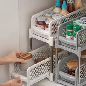 싱크대 주방선반 슬라딩 DY-536 싱크인 수납 정리 하부장 틈새 다용도 슬림 조립