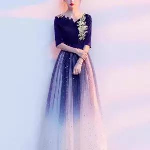 시니어 드레스 낭송 코러스 성악 사회 롱스커트 무대 연습