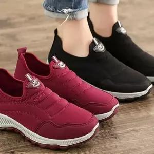 끈없는 발 편한 신발 단화 여성 데일리 운동화 슬립온