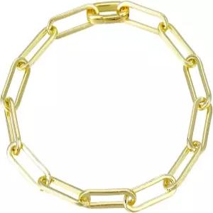 여성용 Yipima 14K 골드 도금 청키 링크 팔찌 스프링 링 쿠바 페이퍼클립 체인 비 변색