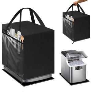 손잡이가 있는 카운터탑 제빙기용 제빙기 가방, 휴대용 헤비 듀티 600D 옥스포드 패브릭 커버 / 스 큐브 메이커 머신 가방 전용)