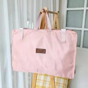 ( )여행용 옷 정리 파우치 6단 포켓 보조 가방 핑크 캐리어 화장품 트렁크 수납