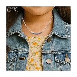 클루아조네코리아 아동 은목걸이 스털링실버 전후면 각인 안전한 구조의 키즈 주얼리 CeK Kids 8011KN